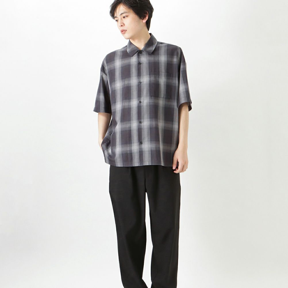 MOSSIMO オンブレチェック半袖シャツ メンズ商品サムネイル-3