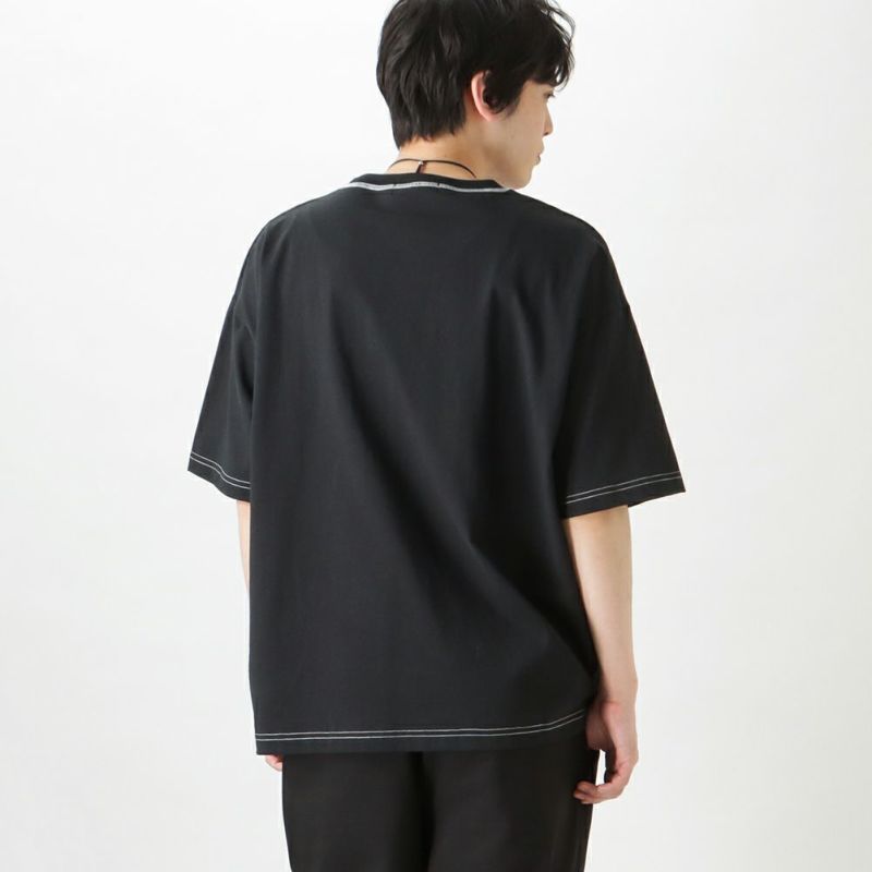 MOSSIMO カラーステッチ半袖Tシャツ メンズ