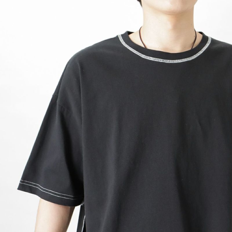 MOSSIMO カラーステッチ半袖Tシャツ メンズ