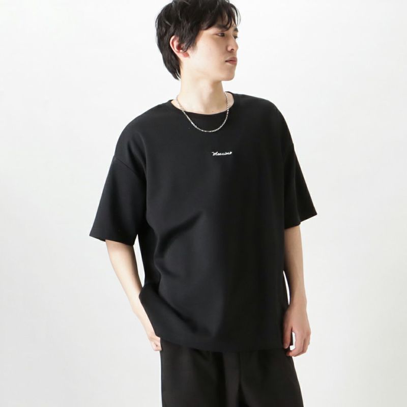 MOSSIMO ポンチ素材 バックフォトプリント半袖Tシャツ メンズ ネコポス 対応商品