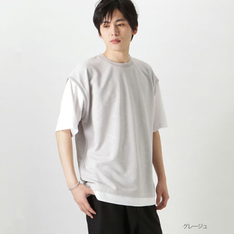 MOSSIMO カットベストフェイクレイヤードTシャツ メンズ ネコポス 対応商品商品画像-2