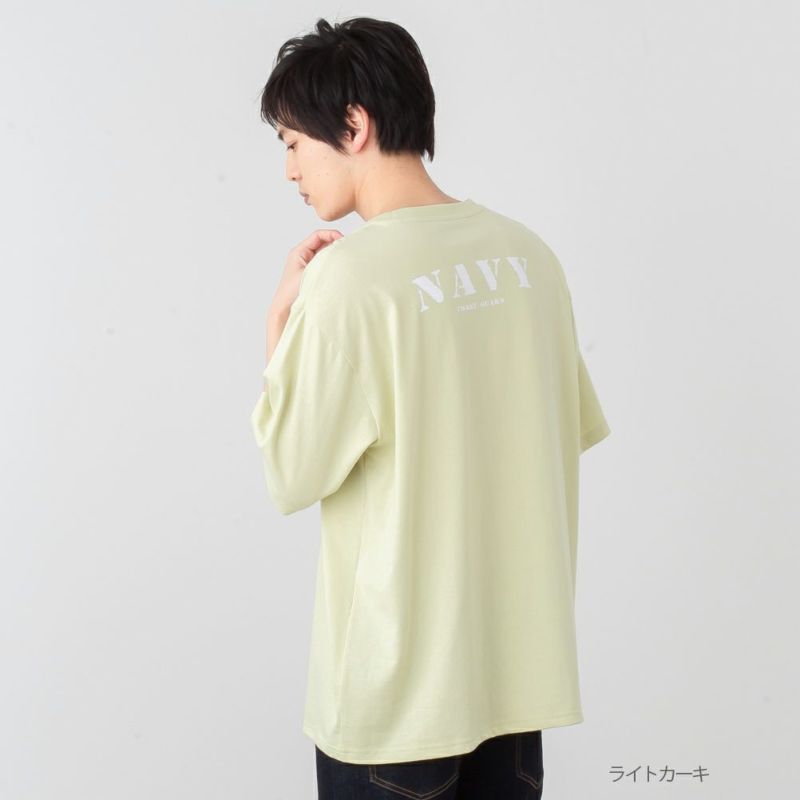 NAVY プリントTシャツ メンズ