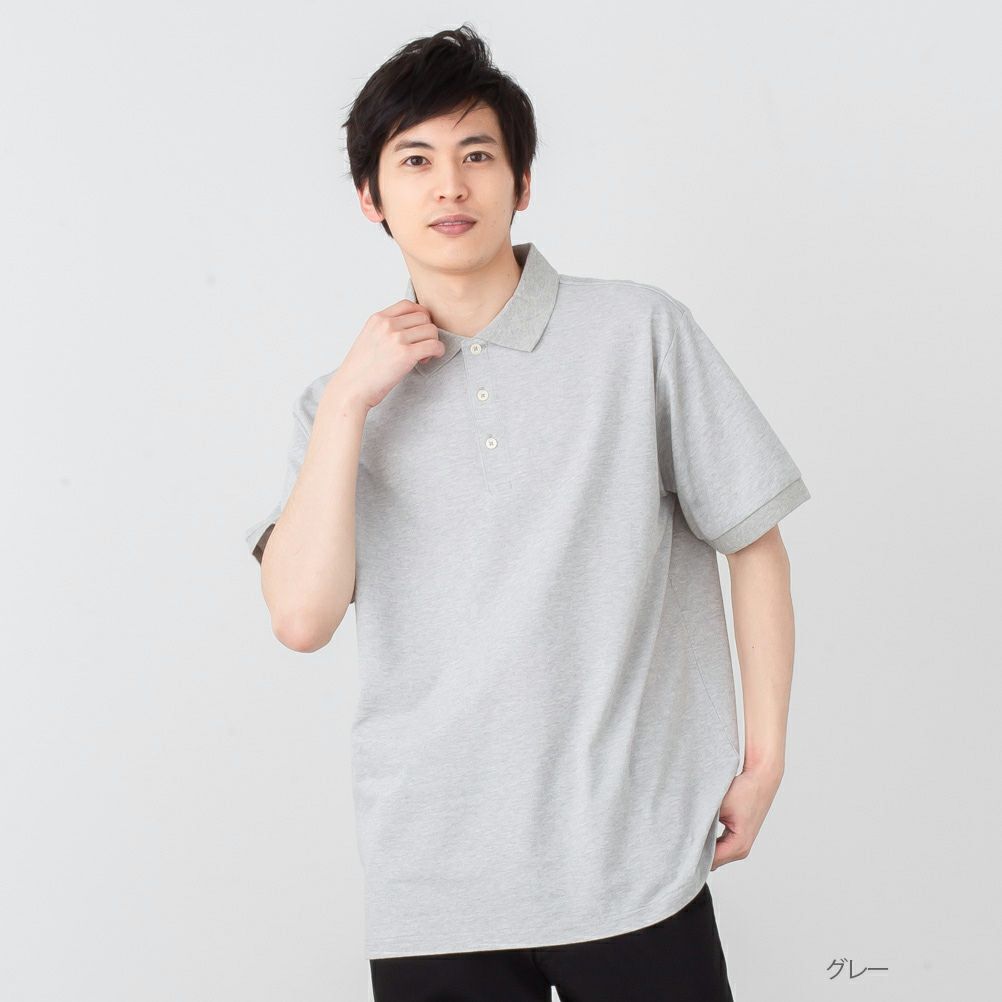 NAVY ドライカノコポロシャツ メンズ商品サムネイル-2