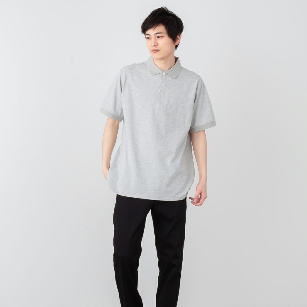 NAVY ドライカノコポロシャツ メンズ商品サムネイル-12