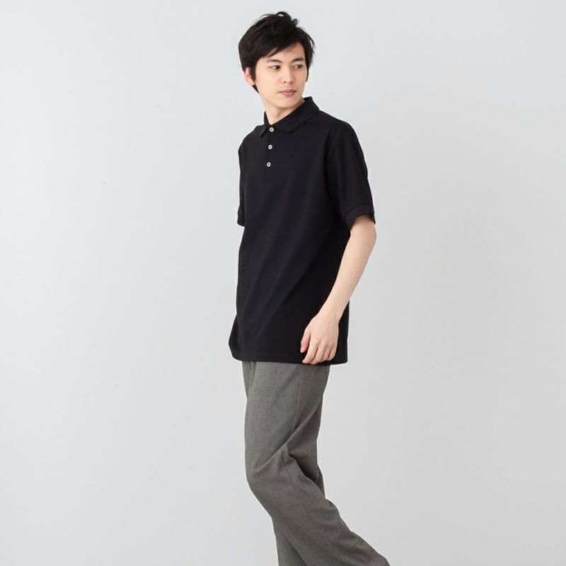 NAVY ドライカノコポロシャツ メンズ