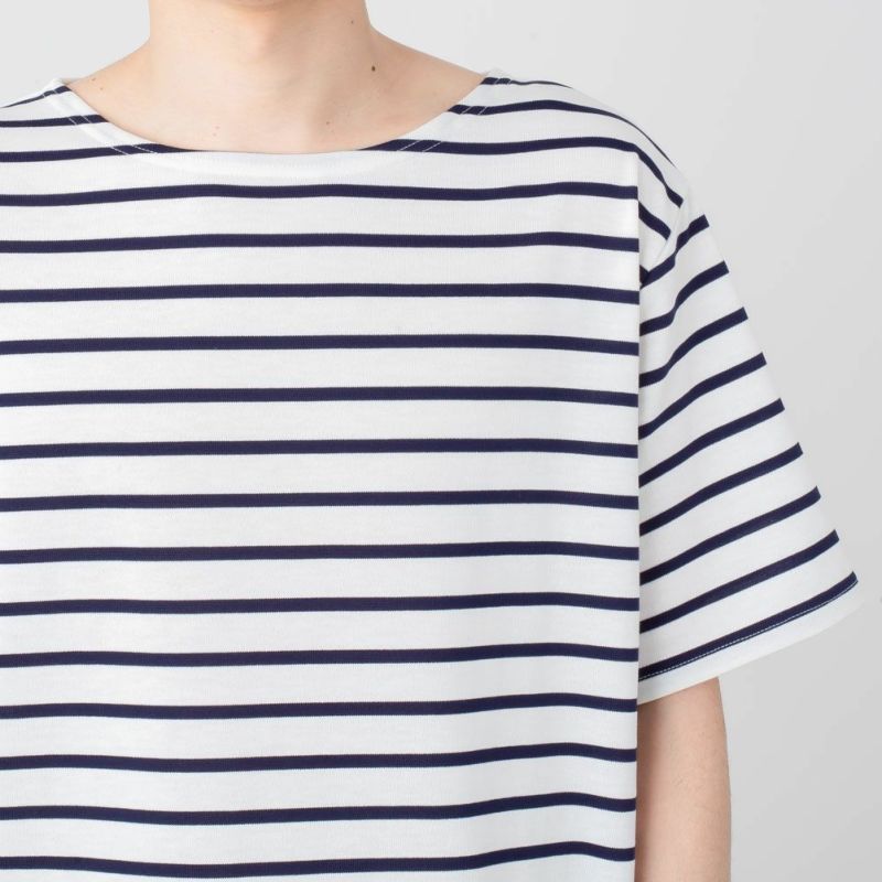 NAVY バスクボーダー半袖Tシャツ メンズ メール便 対応商品商品画像-9