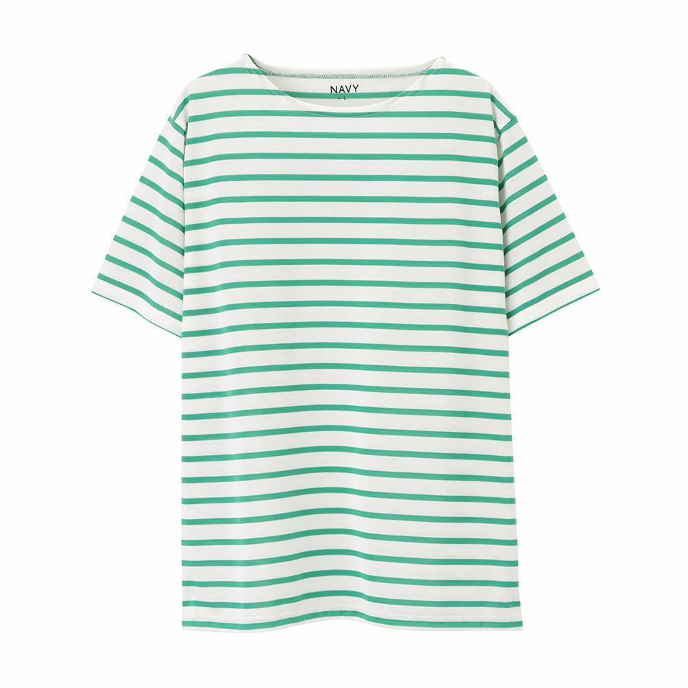 NAVY バスクボーダー半袖Tシャツ メンズ メール便 対応商品商品サムネイル-12