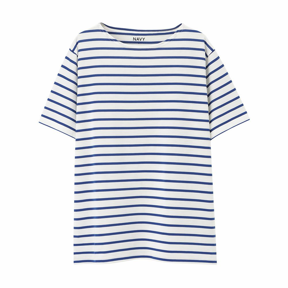 NAVY バスクボーダー半袖Tシャツ メンズ メール便 対応商品商品サムネイル-13