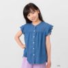 NAVY リヨセルデニムフリルシャツ キッズ