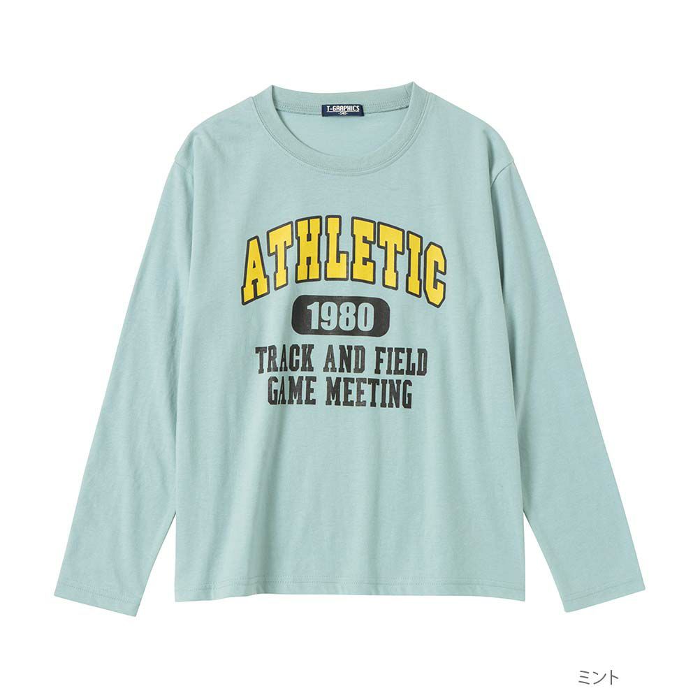 T-GRAPHICS アメカジロゴロングスリーブTシャツ キッズ メール便 対応商品商品サムネイル-1