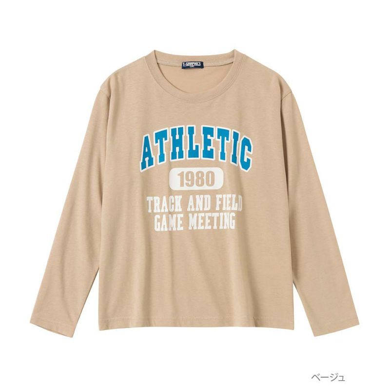 T-GRAPHICS  アメカジロゴロングスリーブTシャツ キッズ メール便 対応商品商品画像-2