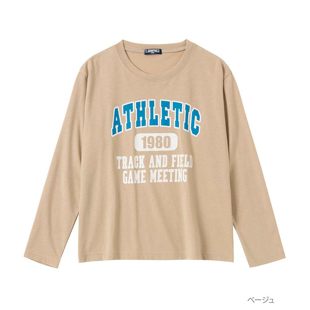 T-GRAPHICS アメカジロゴロングスリーブTシャツ キッズ ネコポス 対応商品