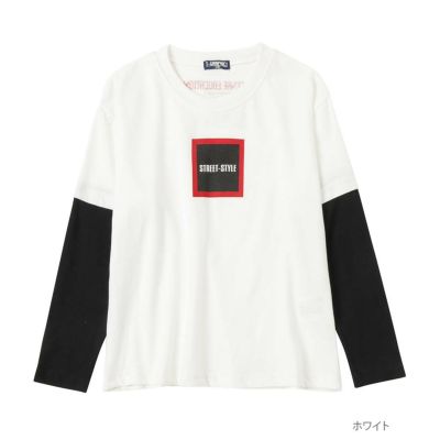 T-GRAPHICS  フェイクレイヤードロングスリーブTシャツ キッズ ネコポス 対応商品