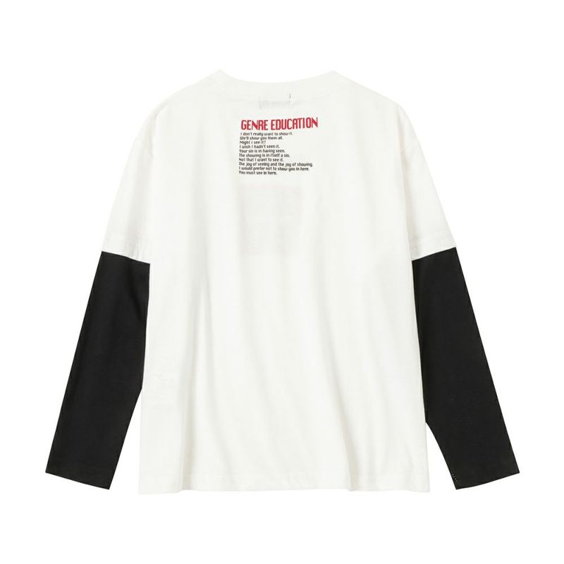 T-GRAPHICS  フェイクレイヤードロングスリーブTシャツ キッズ ネコポス 対応商品商品画像-2