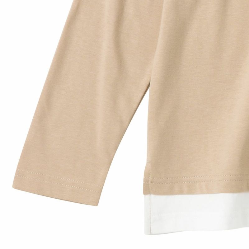 T-GRAPHICS 裾フェイクレイヤードロングスリーブTシャツ キッズ メール便 対応商品商品画像-5