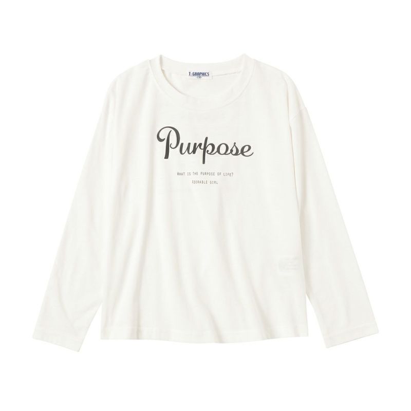 T-GRAPHICS  ロゴプリントロングスリーブTシャツ キッズ メール便 対応商品商品画像-2