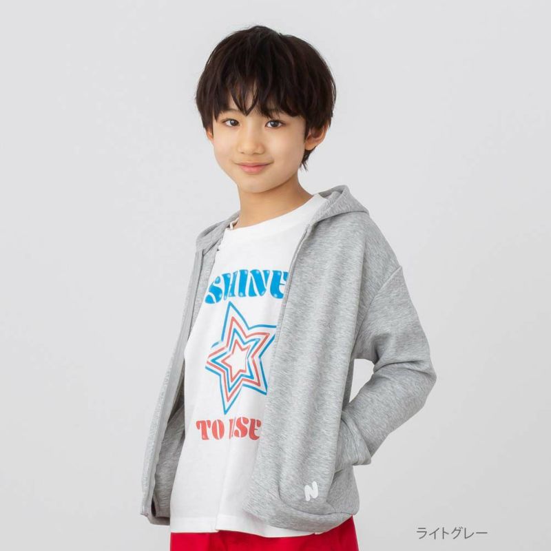 NAVY Feel Touch フーデットジップパーカー キッズ商品画像-1