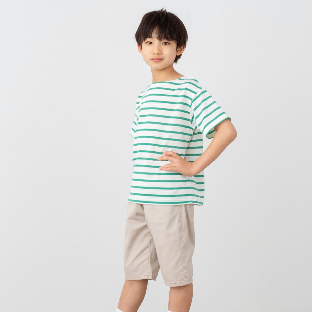 NAVY バスクボーダー半袖Tシャツ キッズ メール便 対応商品商品サムネイル-7