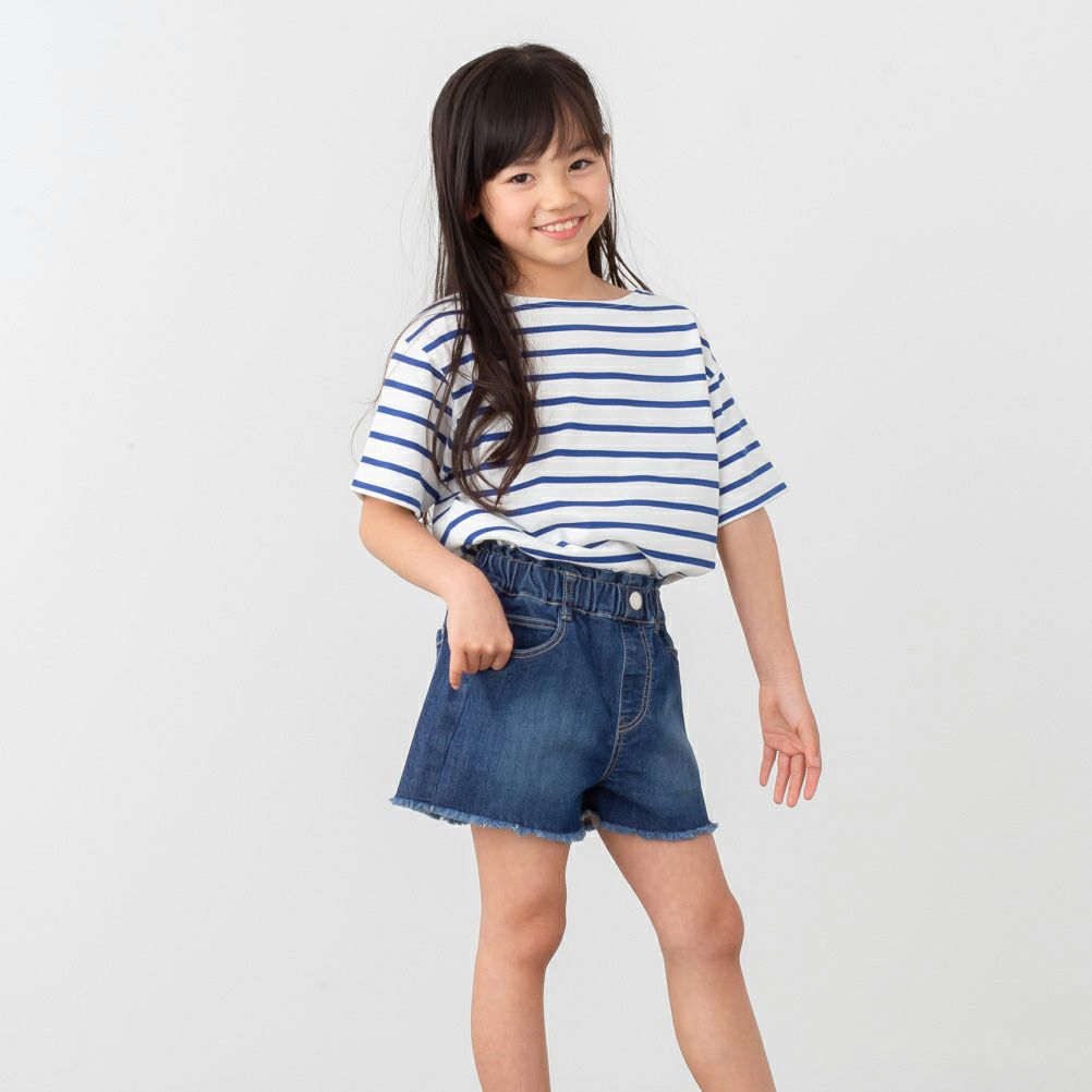 NAVY バスクボーダー半袖Tシャツ キッズ メール便 対応商品商品サムネイル-8