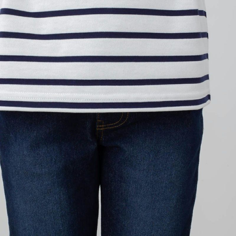 NAVY バスクボーダー半袖Tシャツ キッズ メール便 対応商品商品画像-10