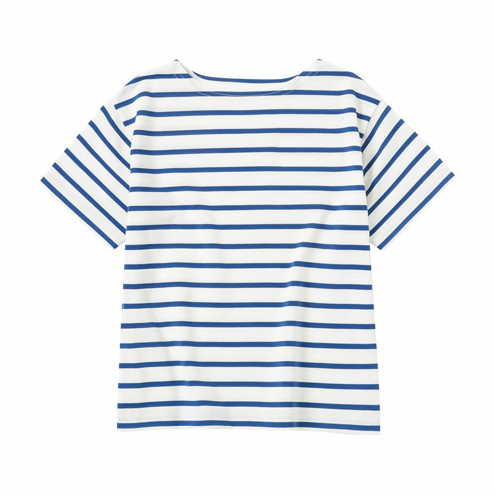 NAVY バスクボーダー半袖Tシャツ キッズ メール便 対応商品商品サムネイル-13