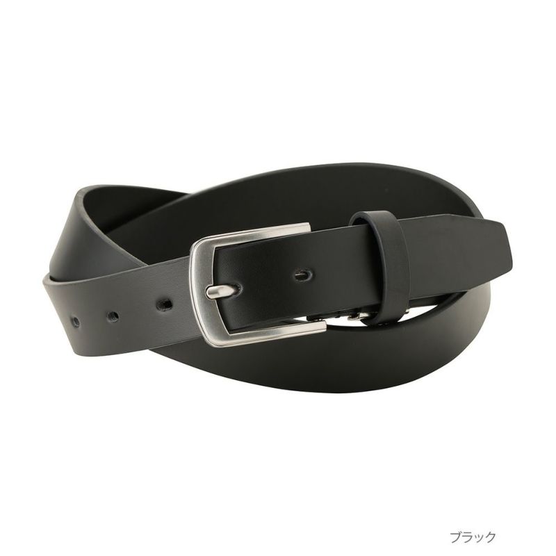 30mm 牛革無地ピンバックルベルト メンズ商品画像-1