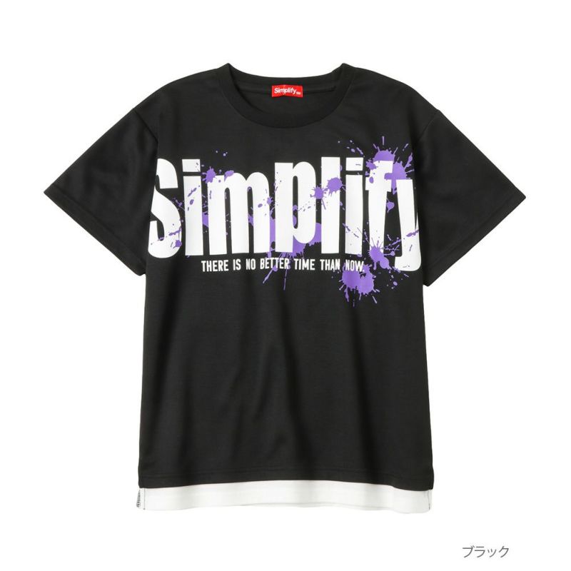 Simplify バックプリント ロンT - Tシャツ