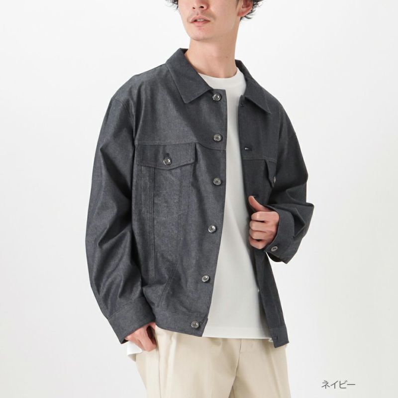 NAVY Rich the DENIM デニムライクGジャン メンズ