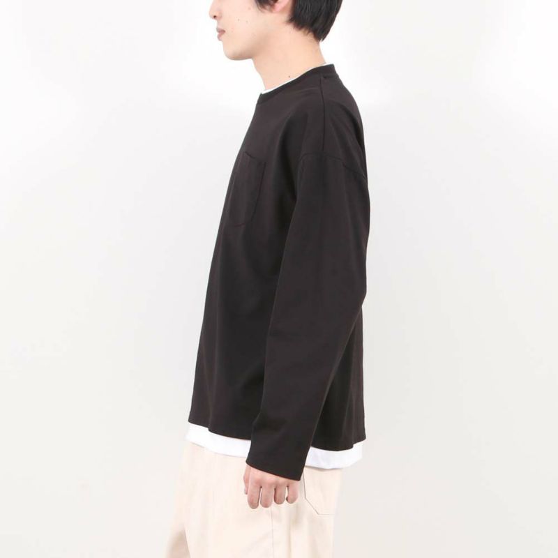NAVY フェイクレイヤードロングスリーブTシャツ メンズ商品画像-6