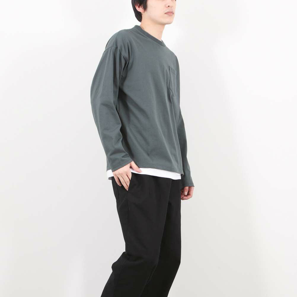 NAVY フェイクレイヤードロングスリーブTシャツ メンズ