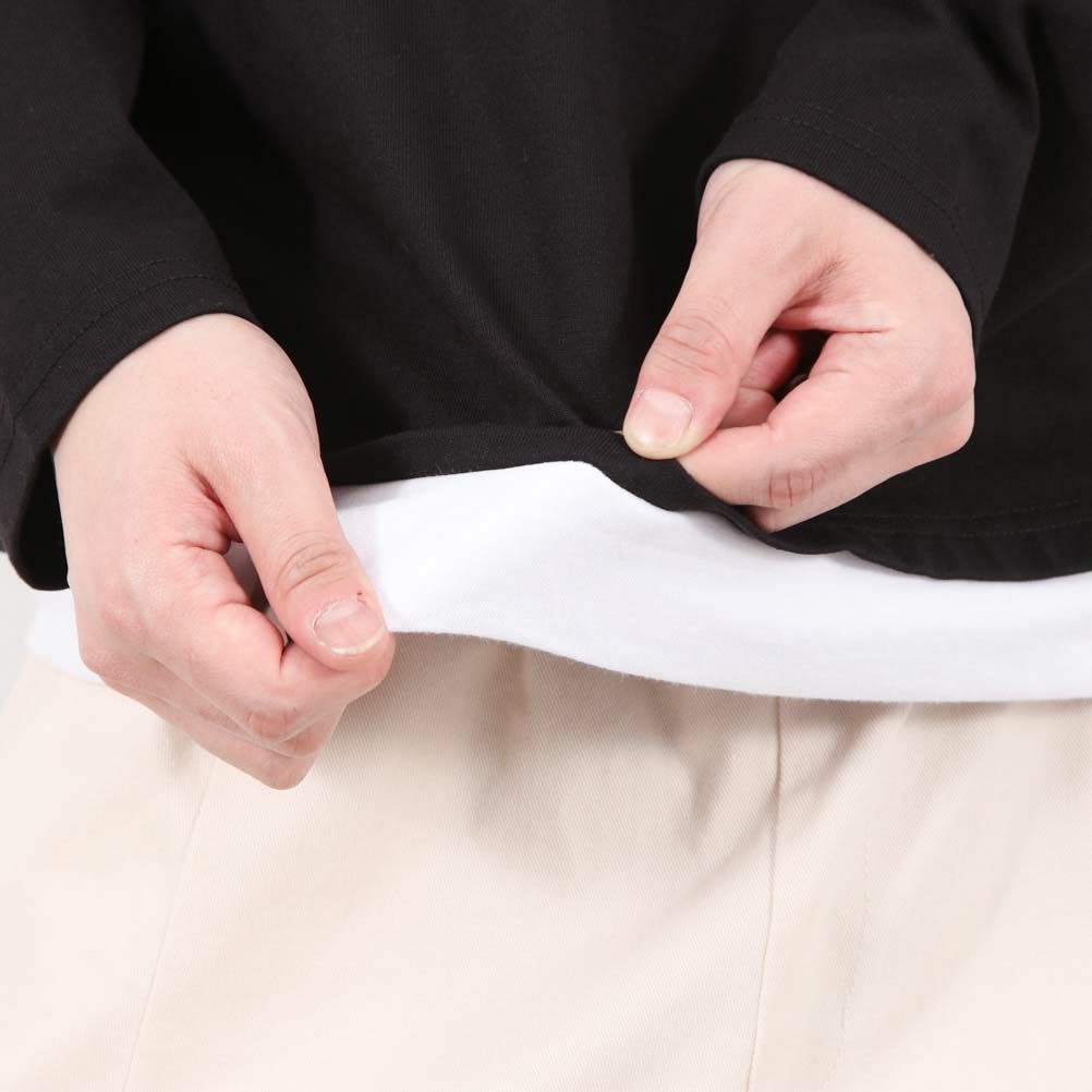 NAVY フェイクレイヤードロングスリーブTシャツ メンズ