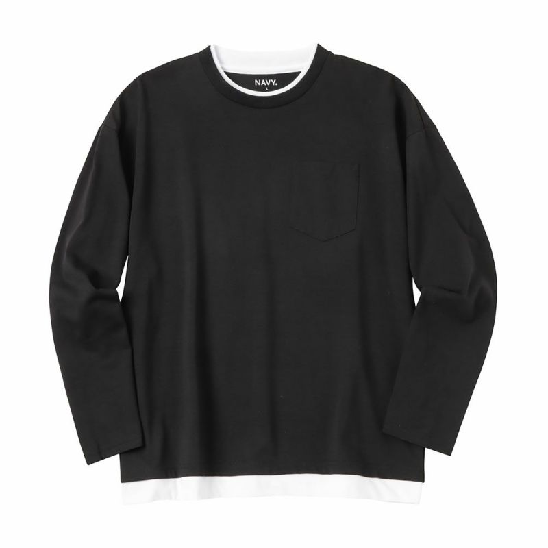 NAVY フェイクレイヤードロングスリーブTシャツ メンズ商品画像-19