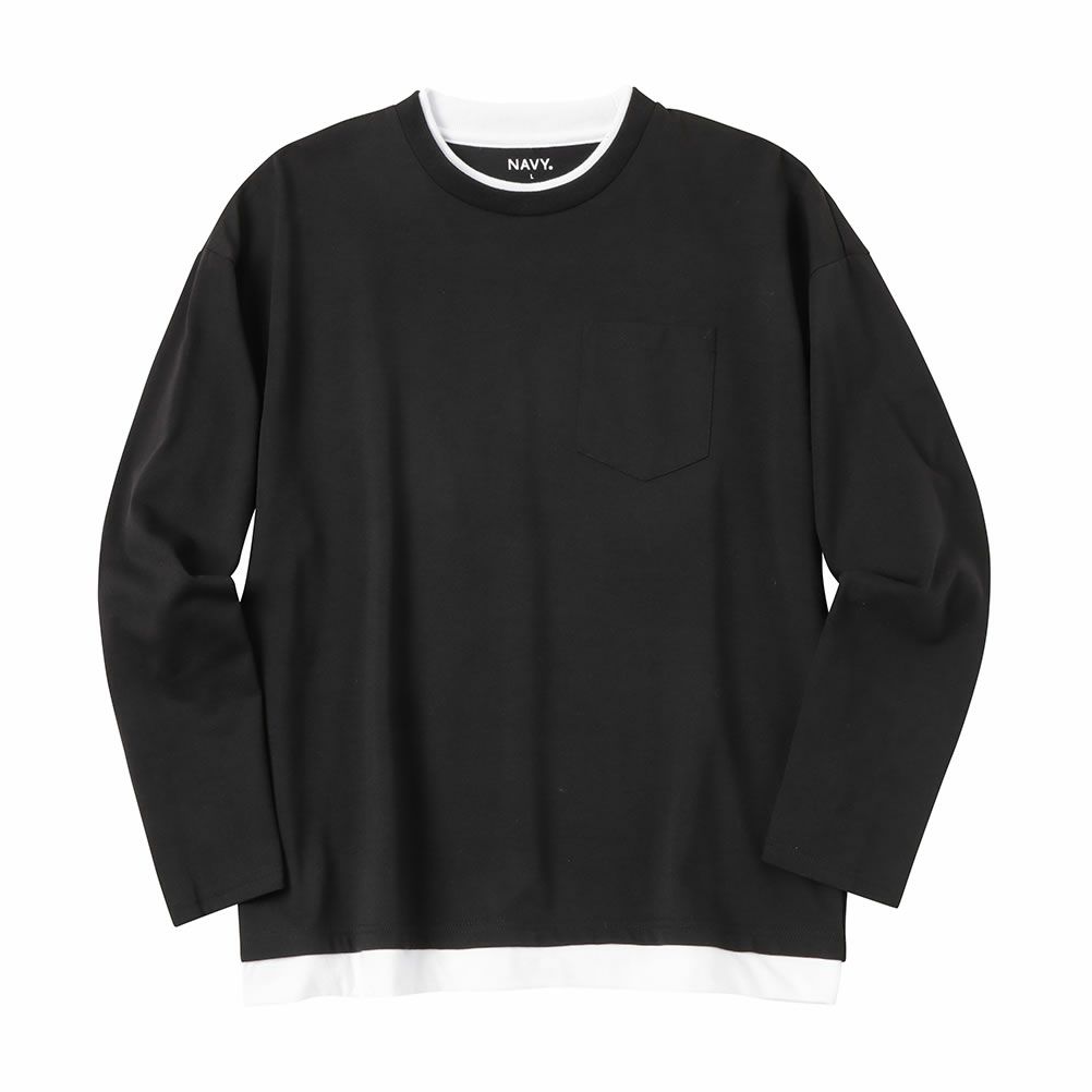 NAVY フェイクレイヤードロングスリーブTシャツ メンズ商品サムネイル-19