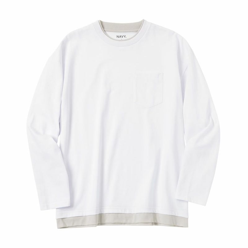 NAVY フェイクレイヤードロングスリーブTシャツ メンズ商品画像-20