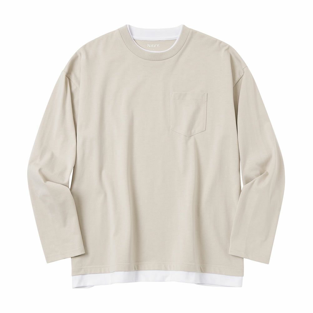 NAVY フェイクレイヤードロングスリーブTシャツ メンズ商品サムネイル-22