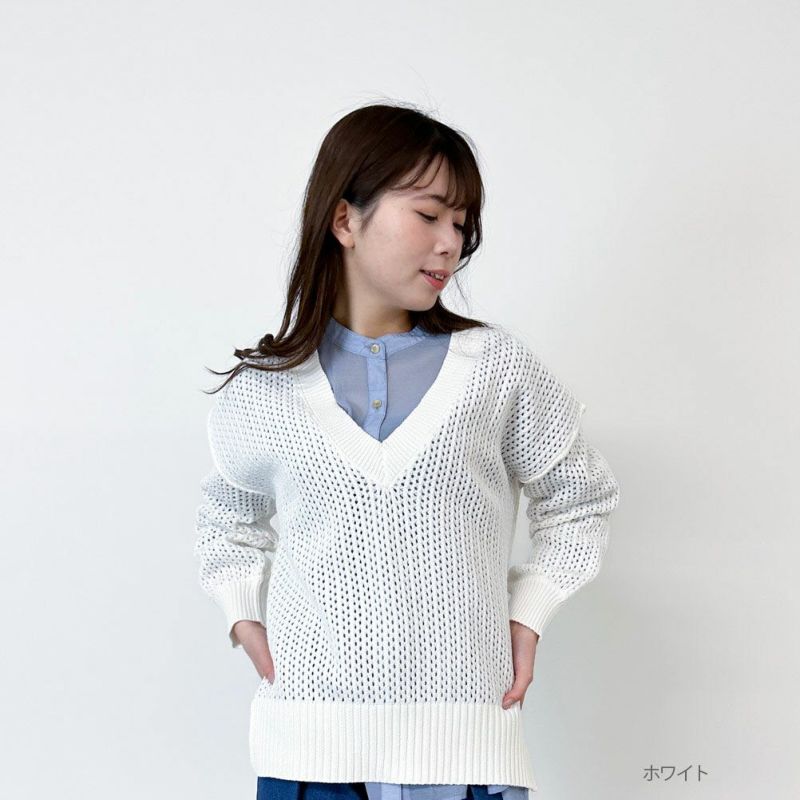 GOOD CREW  メッシュニットプルオーバー レディース商品画像-2
