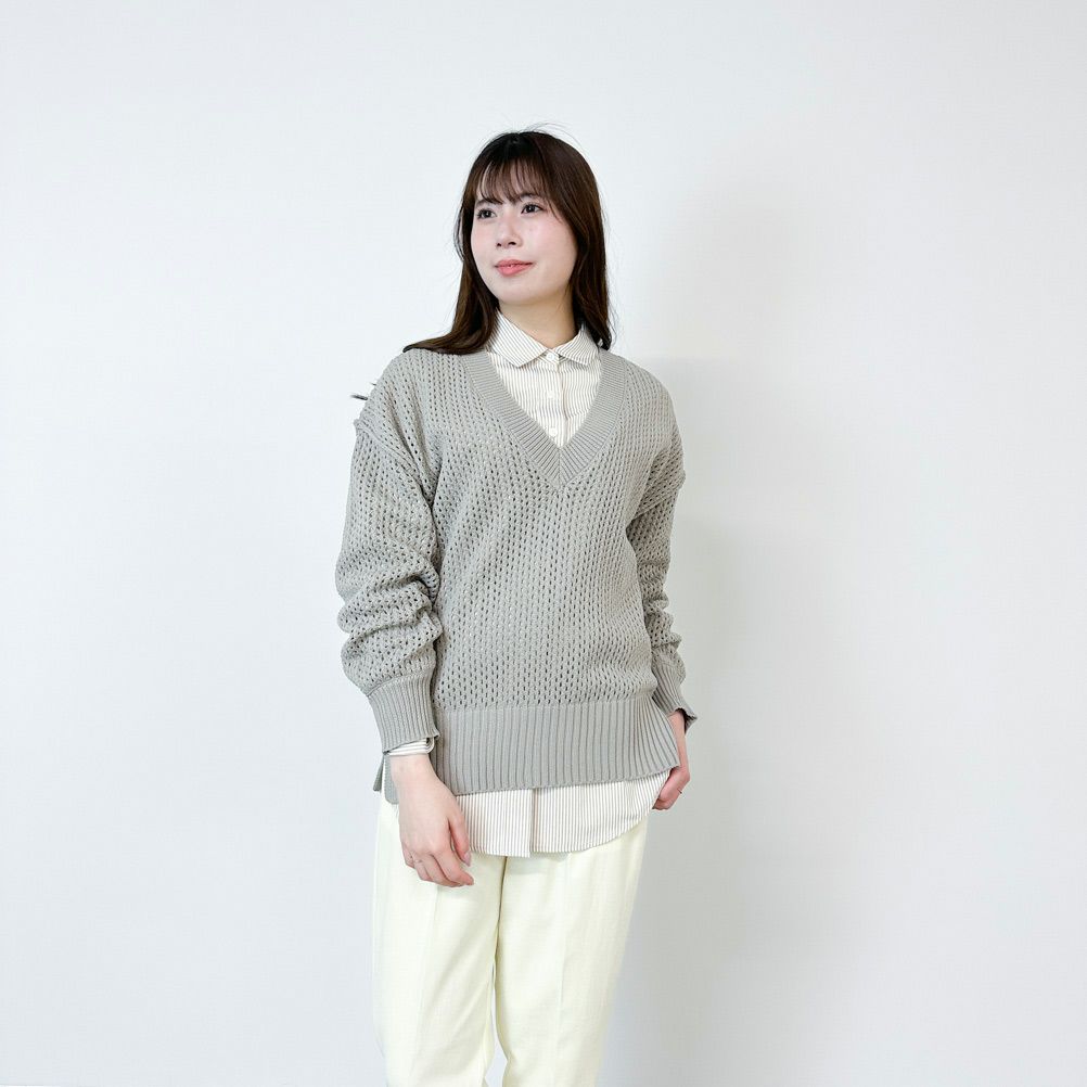 GOOD CREW メッシュニットプルオーバー レディース