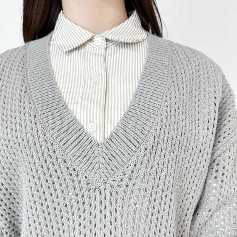 GOOD CREW メッシュニットプルオーバー レディース商品画像-9