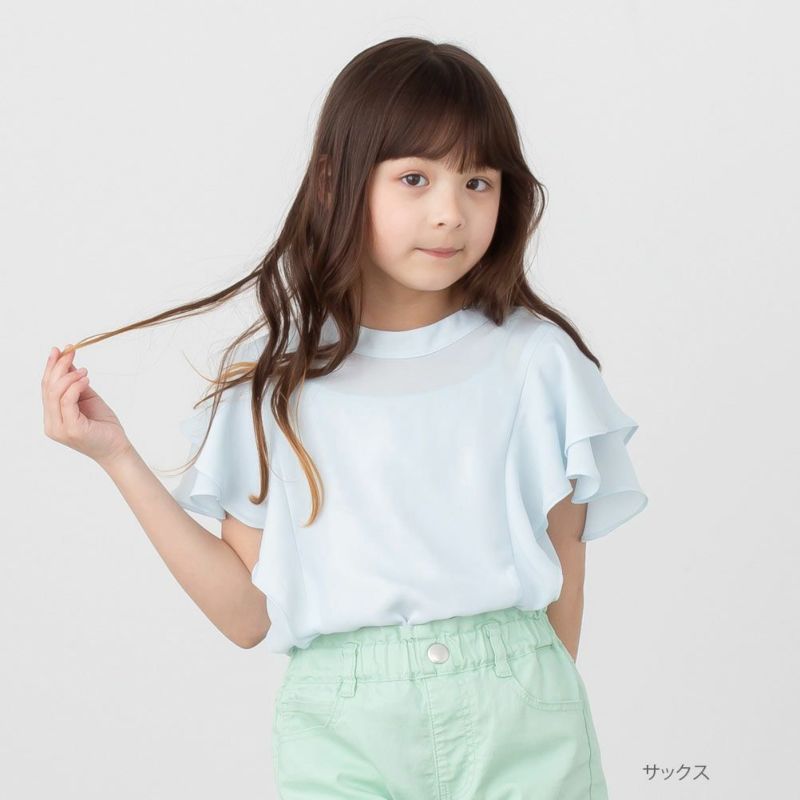 NAVY シフォンラッフルブラウス キッズ