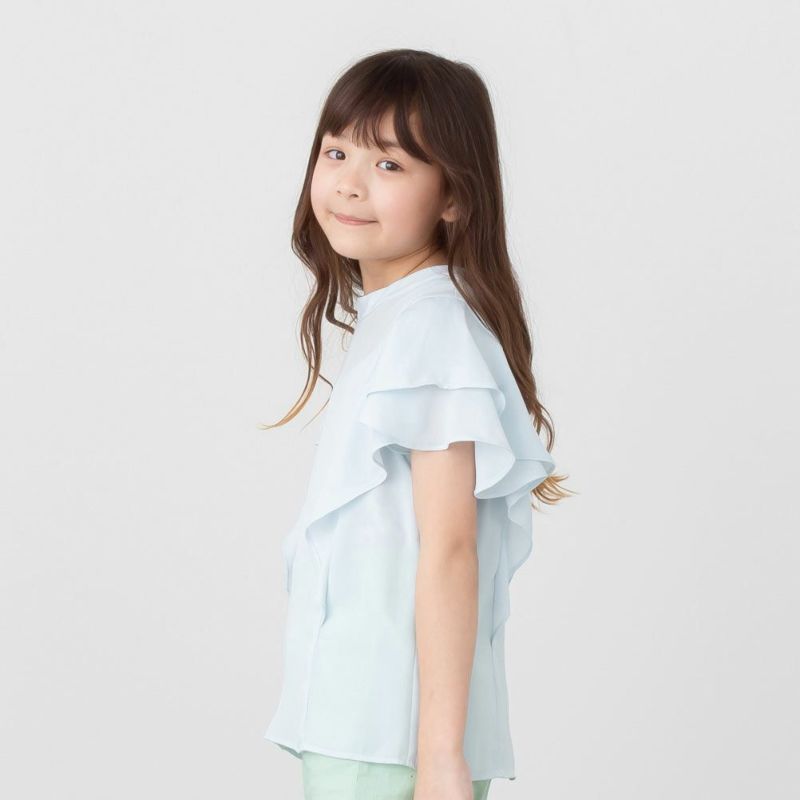 NAVY シフォンラッフルブラウス キッズ