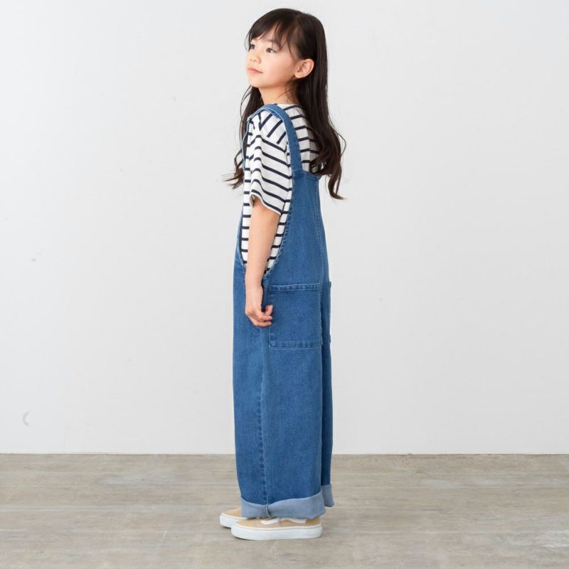 NAVY ストレッチデニムサロペット キッズ商品画像-4