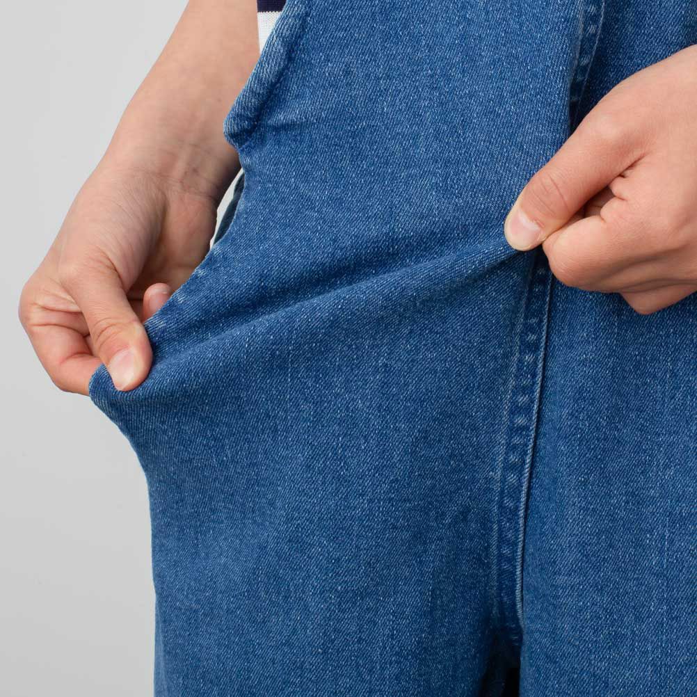 NAVY ストレッチデニムサロペット キッズ