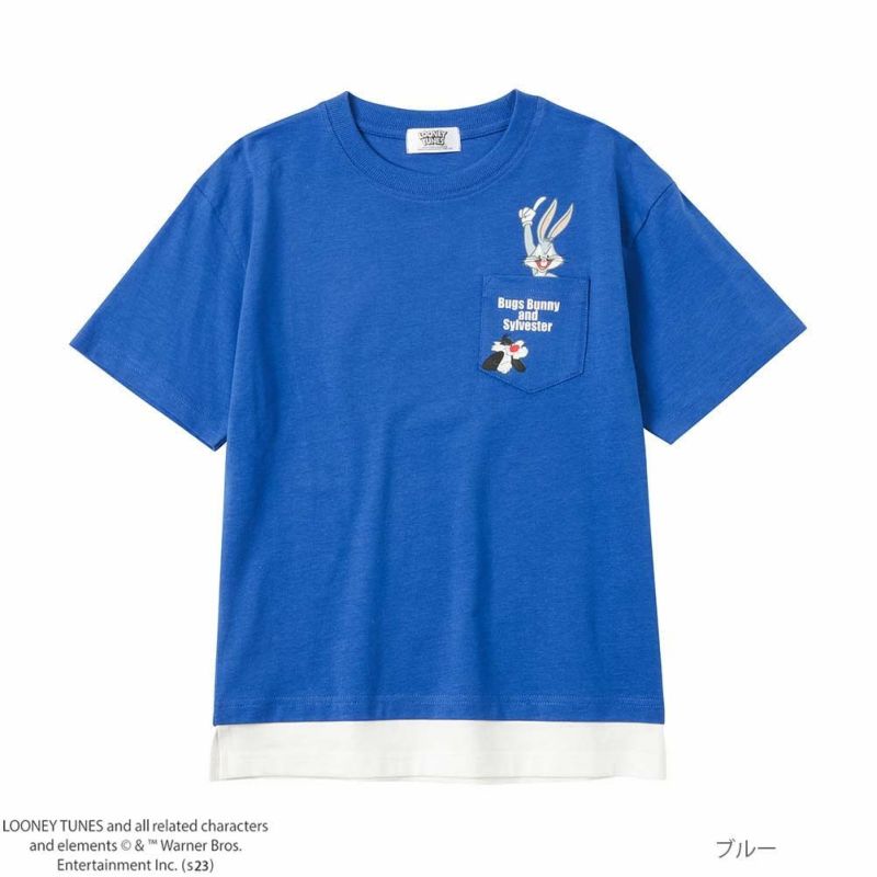 LOONEY TUNES ルーニー・テューンズ ポケット付きTシャツ キッズ ネコポス 対応商品商品画像-1