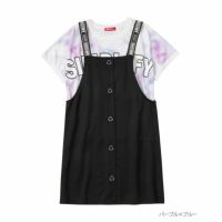 Simplify ポンチ素材 ジャンスカタイダイTシャツアンサンブル キッズ