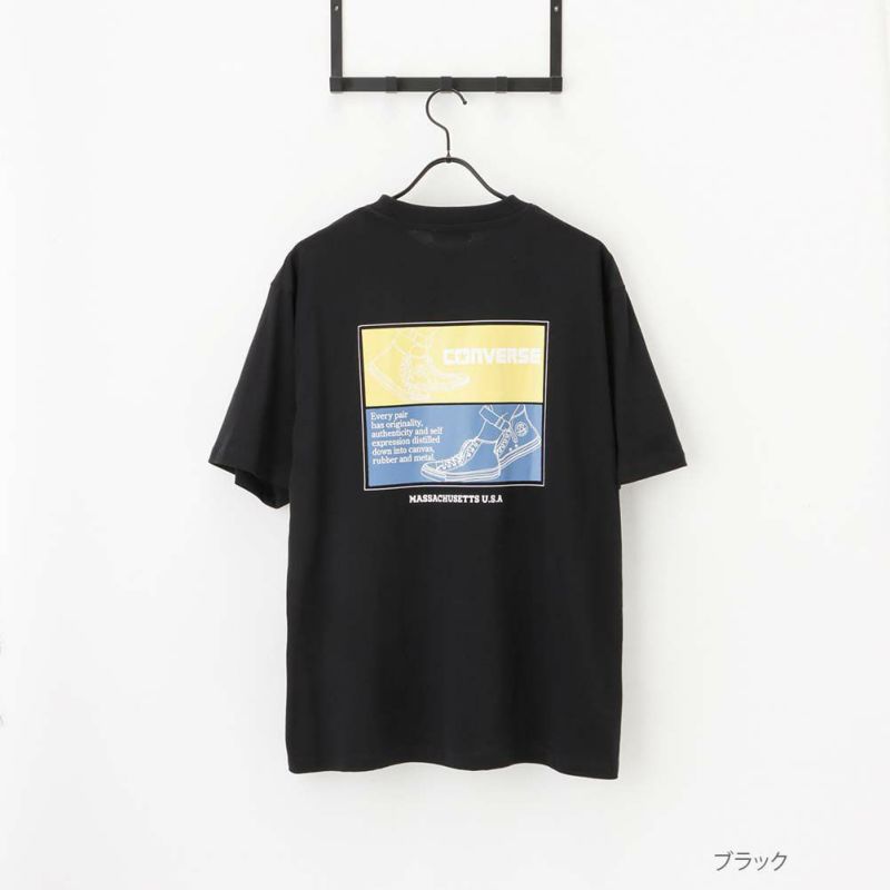 CONVERSE バックシューズプリントTシャツ レディース