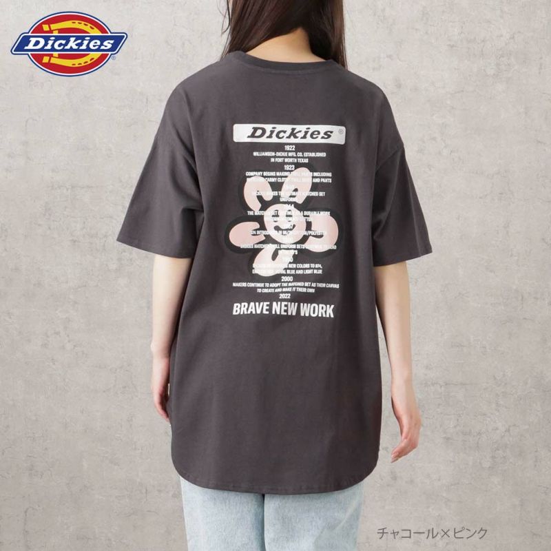 Dickies バックプリントチュニックTシャツ レディース