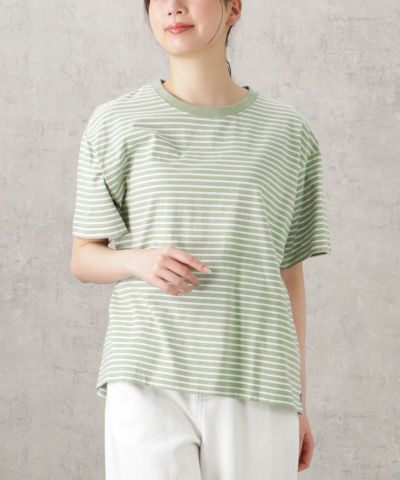 NAVY U.S.コットン100％ ボーダーTシャツ レディース ネコポス 対応商品