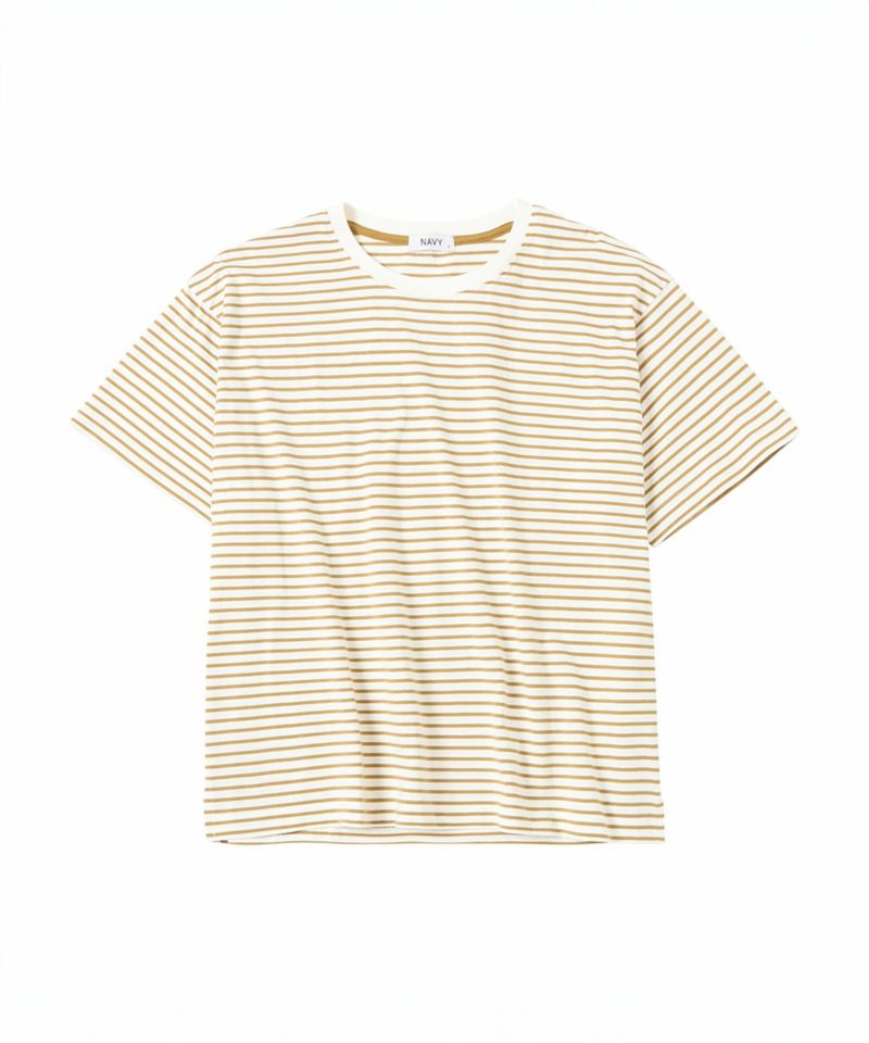 NAVY U.S.コットン ボーダーTシャツ レディース