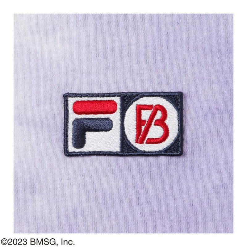 FILA×BE:FIRST タイダイ風プリントコラボロゴ刺繍Tシャツ レディース