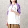 Dickies 袖配色ヘンリーネックTシャツ レディース ネコポス 対応商品